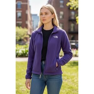 The North Face Osito Fleece Jacket Womens Small Purple Full Zip Soft High Pile
